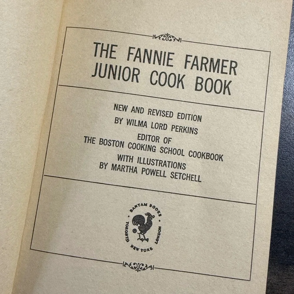 Fannie‎ Farmer Junior Cookbook Vintage Recipes Illustrated Cooking